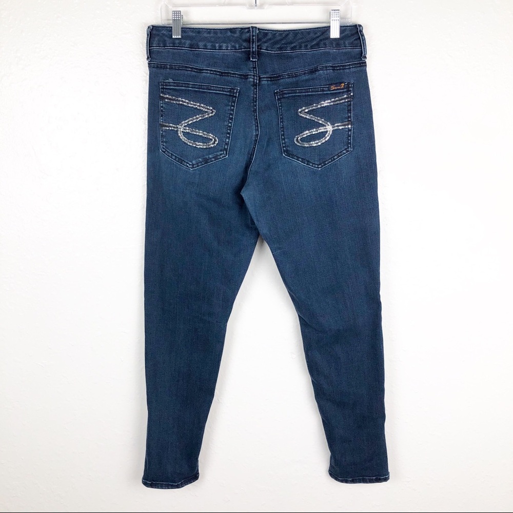 Seven7 Sequin Embellished Pockets‎ Skinny Jeans 12